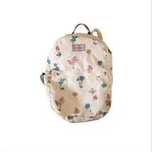 Cath Kidston Cream Floral lightweight foldable backpack Eco Chic | Lightweight Floral Backpack | Aldiss of Norfolk main image 3